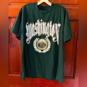 Vintage Washington DC T-Shirt Capitol Building Souvenir Tee 90s Green Size L